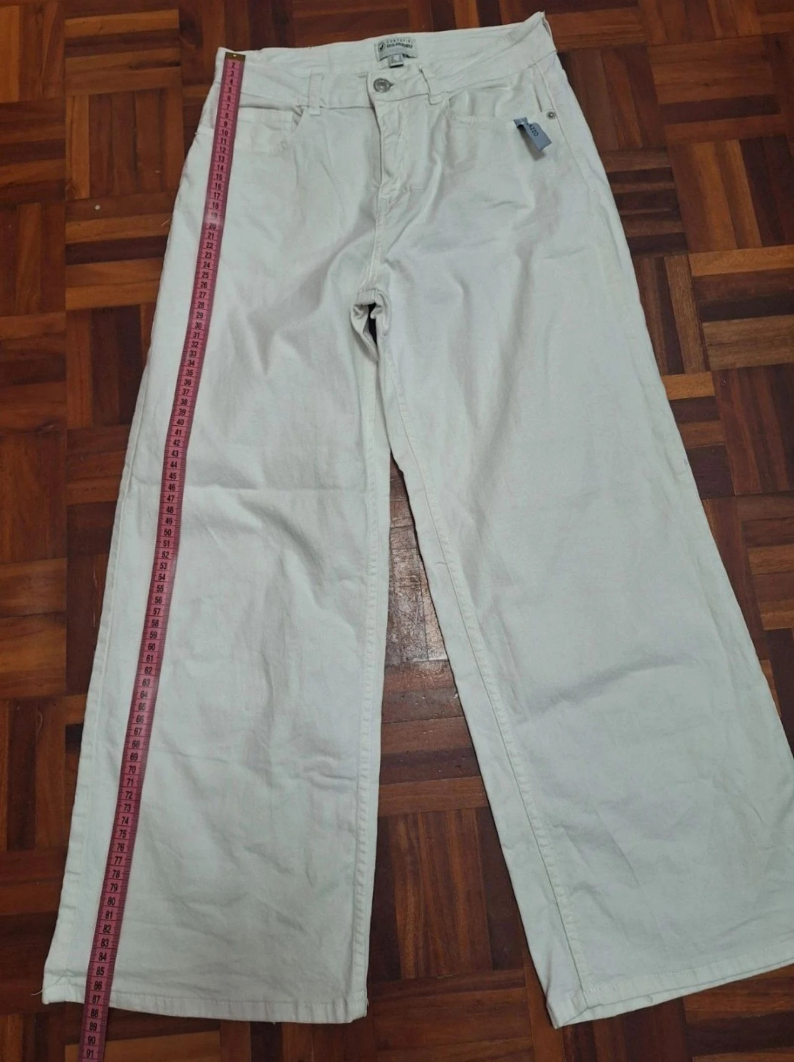 Calça branca wide leg Cortefiel Eco Friendly T.38 – photo 6